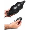 Master Series Ass Puffer Nubbed Inflatable Silicone Anal Plug Black