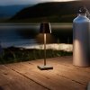 Sigor Nuindie vrecková LED dobíjacia stolná lampa, čierna, IP54, stmievateľná - 4543101