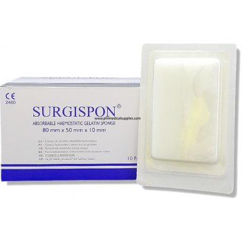 Surgispon Standard 8 x 5 x 1 cm 10 ks