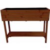 ATMOWOOD Vyvýšený drevený truhlík s policou 80 cm - teak