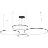 EUlight Závesné LED svietidlo Saturno, 4x LED 120w, 4000k, b