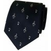 Kravata s motívom nôt tmavomodrá