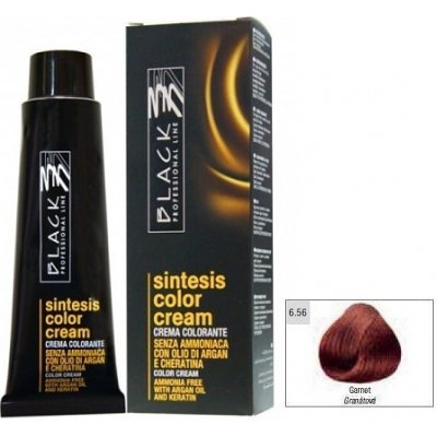 Black Ammonia Free farba na vlasy bez amoniaku s arganem a keratinem granátová 6.56 100 ml
