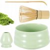 Súprava na prípravu Matcha: Miska, metlička, podložka, lyžička - 4 kusov