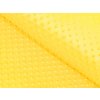 Detská látka Minky 3D bodky MKP-015 Sýto žltá - šírka 150 cm