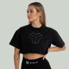 STRIX Dámské tričko CropTop Washed Black - XS
