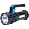 Solight LED nabíjacie svietidlo s rukoväťou a bočným svetlom, 150+100lm, Li-Ion
