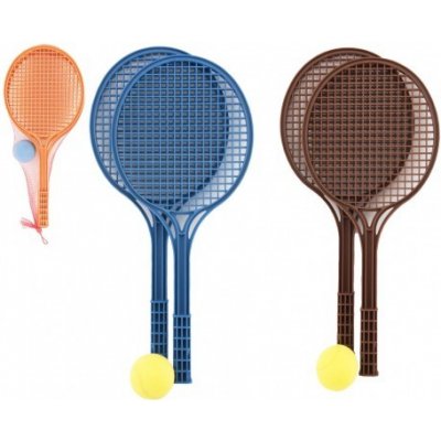 Soft tenis plast farebný+loptička 53cm v sieťke