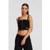 BLÚZKA KARL LAGERFELD JEANS KLJ FOLDED BUSTIER TOP BLACK DENIM