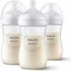 Avent flaša Natural Response 260 ml priehľadná cumlík pre podporu rytmu pitia 1x3 ks