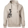 Husľový kľúč gitara - Oversized mikina dámská Moon - kratšia + širšia - XS ( Ľadovo sivá )