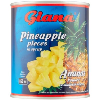 Giana Ananás kúsky v mierne sladkom náleve 850 g