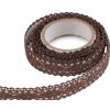 Samolepiaca čipka šírka 15 mm metalická - 1 ks 11 hnedá