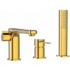 Invena tříotvorová vanová baterie Glamour, zlatá BW-02-S09-V