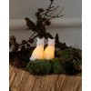 SIRIUS LED svíčky z pravého vosku na baterky liška, bílá, sada 2 ks, 10 cm, CR2032