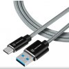 Tactical KP31189 Aramid extra pevný USB-A/USB-C, 0,3m, sivý