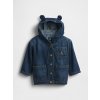 GAP Baby džínsová bunda UltraSoft Tmavomodrá 6-12M Tmavomodrá Tmavomodrá