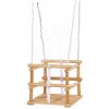 Drevená hojdačka Wooden Baby Swing Outdoor Eichhorn prírodná 140-210 cm dĺžka 30*30 cm sedadlo 20 kg nosnosť od 12 mes