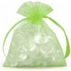 Darčekové vrecúško 9x11 cm organza - 10 ks 25 zelená sv.