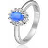 MEUCCI SS347R - Strieborný opálový prsteň so zirkónmi