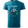 Volejbal volá - Klasické pánske tričko vyššej gramáže - 2XL ( Tmavý tyrkys )