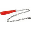 DUVO+ Reťazové vodidlo s červeným nylonovým držadlom 100cm/4mm (DUVO+ Reťazové vodidlo s červeným nylonovým držadlom 100cm/4mm)