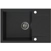 Sink Quality Sink55, kuchynský granitový drez 680x460x215 mm + grafitový sifón, grafitová, SKQ-SINK.G.1KDO.XB