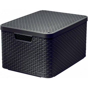 CURVER Úložný box RATTAN L, 44,5 x 24,8 x 33 cm, hnedý, 03619-210