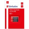 Batéria alkalická, 23AE, AE, 12V, Verbatim, blister, 2-pack, 49940