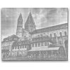 Vymalujsisam.sk Bodkovanie - Katedrála, Mohuč – Nemecko Farba: Modrá, Veľkosť: 30x40cm, Rám: Bez rámu, iba zrolované plátno