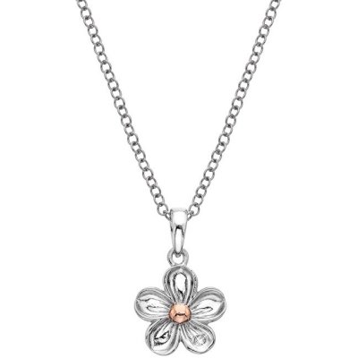 Hot Diamonds Strieborný kvetinový náhrdelník Forget me not DP749