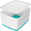 Leitz Úložný box s vekom MyBox, veľkosť L biela/ľadovo modrá
