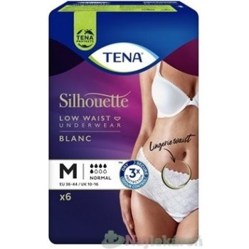 TENA Silhouette Normal Low Waist Blanc M 6 ks