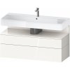 Duravit Qatego skrinka 119x47x59 cm závesná kúpeľňová skrinka pod umývadlo biela QA4396022220010