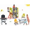 Smoby set preliezačka Multi-Activity Tower na šplhanie so šmykľavkou a 3 stoličky so stolčekom a grilom 840201-7