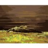 Diamondi Diamantové maľovanie - ALIGÁTOR LEŽIACI PRI VODE III (D. RUSTY RUST) Rámovanie: bez rámu a bez vypnutia plátna, Rozmer: 40x50 cm