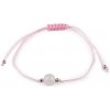 Náramok shamballa minerálna korálka - 1 ks 2 růženín svetlý