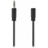 NEDIS prodlužovací stereo audio kabel s jackem/ zástrčka 3,5 mm - zásuvka 3,5 mm/ černý/ bulk/ 1m CAGL22050BK10