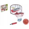 Teddies Basketbalový koš dřevo/kov/síťka/míč s pumpičkou