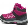Dievčenská vysoká turistická obuv TREZETA-Storm Wp Jr, Fuchsia/Silver Fialová 39