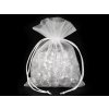 Darčekové vrecúško 13x18 cm organza - 10 ks 1 biela