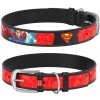 Kožený obojok DC Comics - Superman - čierna, S
