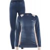 Dámský funkční set CRAFT Core Dry Baselayer Blue/Pink - L