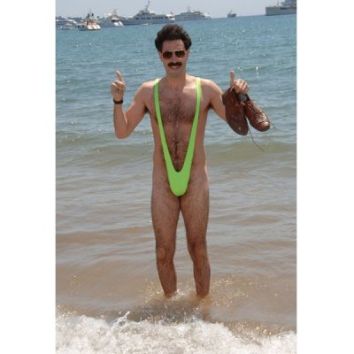 Borat Mankini plavky Zelené