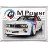 Plechová ceduľa BMW - E30 M Power, 40 × 30 cm
