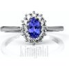 Briliantový prsteň s tanzanitom R032 0,48ct/0,276 ct