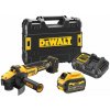 DCG409VST1 DEWALT 18V AKU BEZUHLÍKOVÁ 125 MM ÚHLOVÁ BRUSKA S REGULACÍ OTÁČEK, 1 X 6,0 AH BATERIE, NABÍJEČKA, KUFR T-STAK