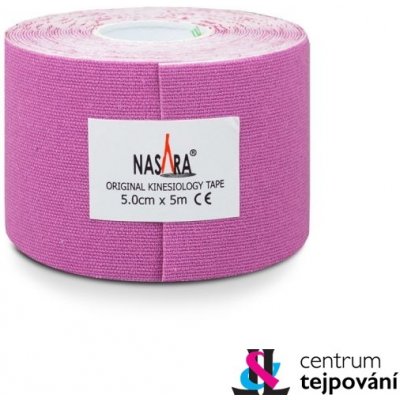 NASARA - Original Kinesiology Tape - farba fialová - 5cm x 5m