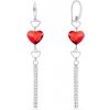 Náušnice červené so Swarovski Elements Soul KWS280810LSI Light Siam