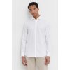 Bavlnená košeľa HUGO pánska,biela farba,slim,s klasickým golierom,50500965 45